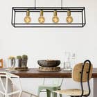 Lucide RUBEN - Hanglamp - 4xE27 - Zwart