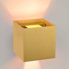 Lucide XIO - Wandlamp - LED Dimb. - G9 - Mat Goud / Messing Square