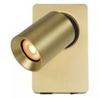 Lucide NIGEL - Wandspot - LED Dimb. - Met USB oplaadpunt - Mat Goud / Messing