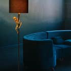 Lucide EXTRAVAGANZA CHIMP - Vloerlamp - Ø 35 cm - 1xE27 - Zwart
