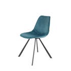 Dutchbone Stoel FRANKY VELVET Blauw