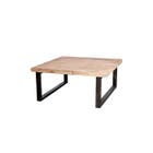 Eleonora - Salontafel Mango massief met metalen poot 100x100