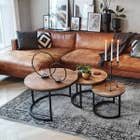 IronWood Salontafel set Triole - Set van 3 