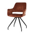 Livingfurn Eetkamerstoel Capp Rust Velvet