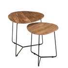 Brix Salontafel Ivy Mangohout - set van 2