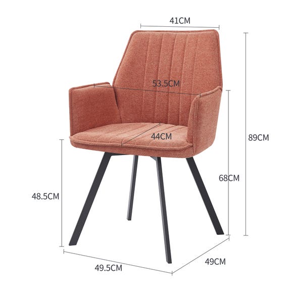 Livingfurn Eetkamerstoel - Louise Blush 