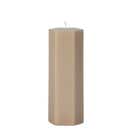 Lifestyle Rustieke Kaars Hexagon 6x15cm - Taupe