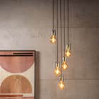 Lucide GELKA - Hanglamp - Ø 30 cm - 5xE27 - Fumé