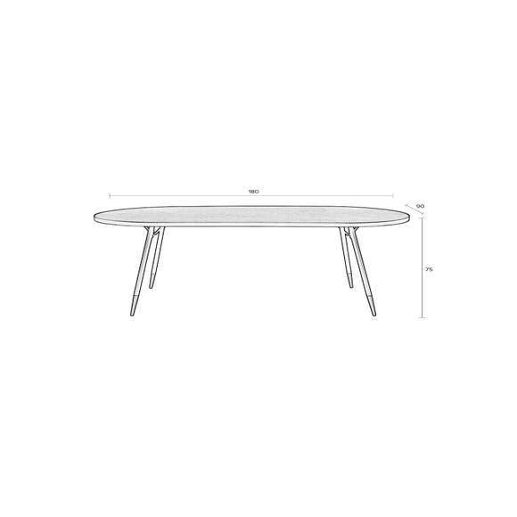 Maison Bobby Eettafel DENISE OVAL