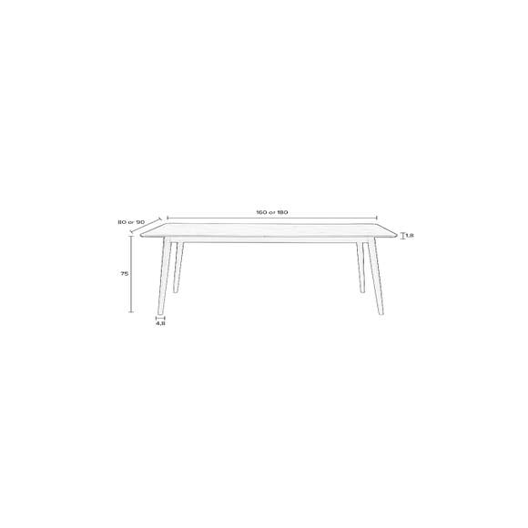 Maison Bobby Eettafel FABIO 160X80 Natural
