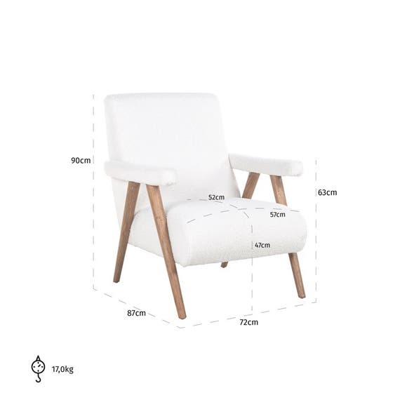 Richmond Fauteuil Bono - White Furry