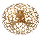 Lucide WOLFRAM - Plafonnière - Ø 65 cm - 3xE27 - Mat Goud / Messing
