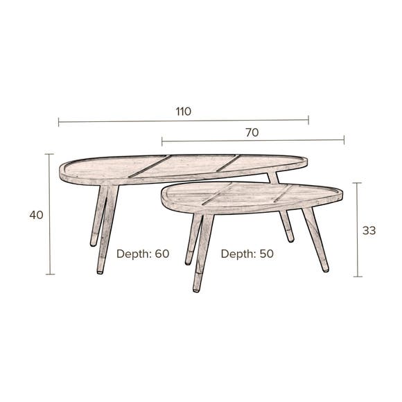 Dutchbone Salontafel SHAM SET OF 2