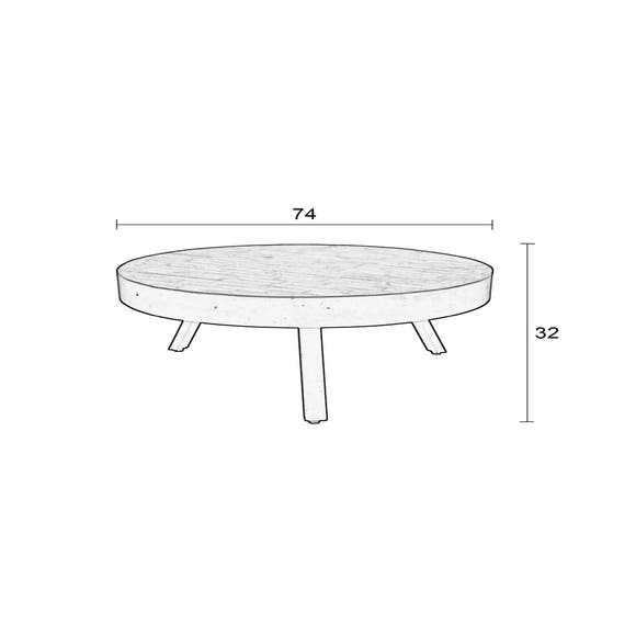Maison Bobby Salontafel Suri Rond L