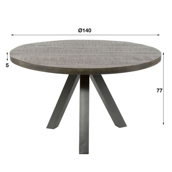 Reefs Interior Eettafel Bath - 140cm Grijs
