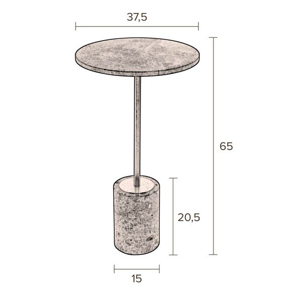 Dutchbone Bijzettafel GUNNAR Groen