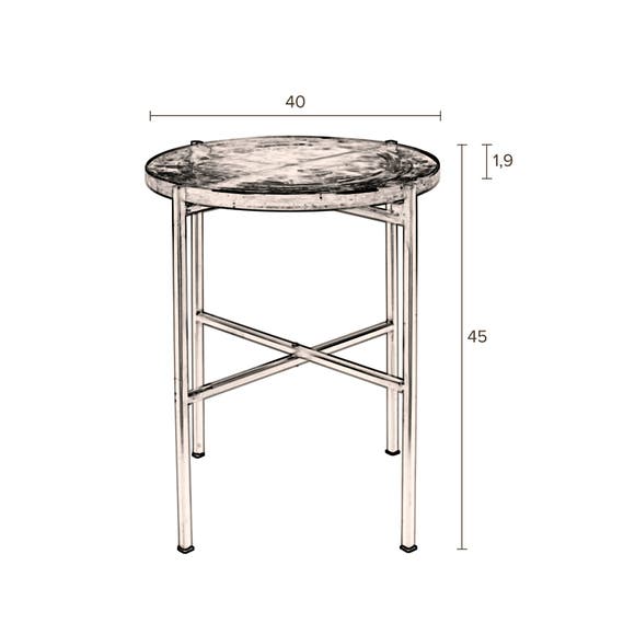 Dutchbone Bijzettafel VIDRIO Zwart