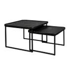 Dutchbone Salontafel WINSTON - Set van 2 Zwart