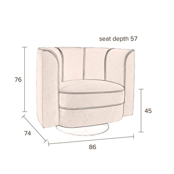 Dutchbone Fauteuil FLOWER Groen