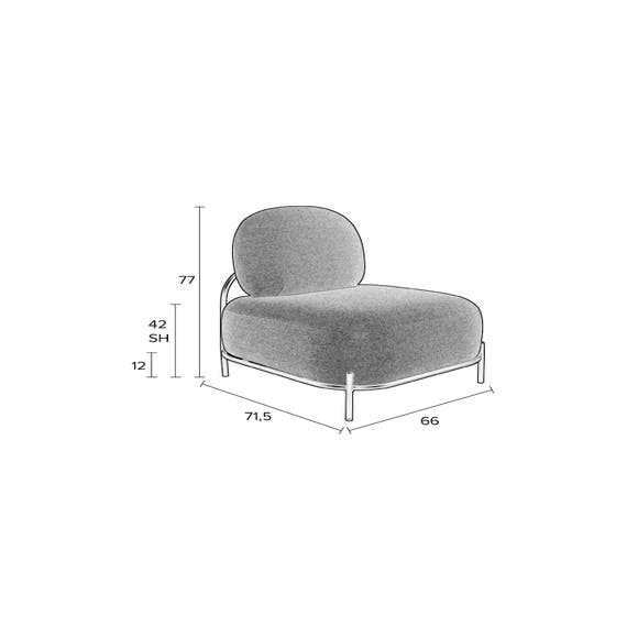 Maison Bobby Fauteuil Polly - Geel