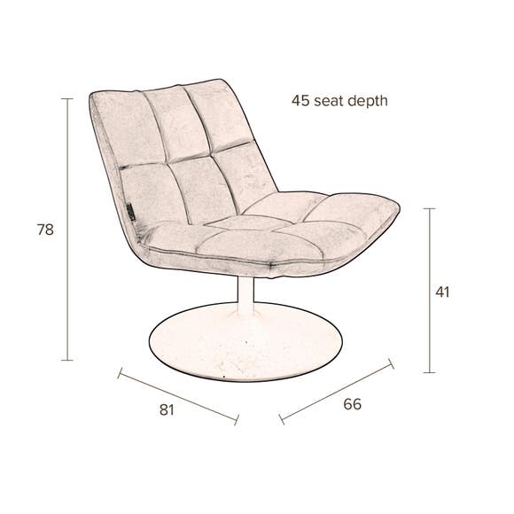 Dutchbone Fauteuil BAR VELVET Goud-Bruin