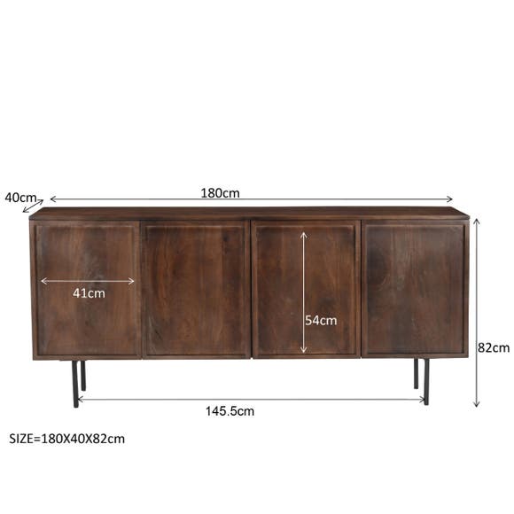 Livingfurn Dressoir Elan 180 cm - Bruin