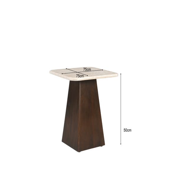 Livingfurn Bijzettafel Bottecino Vierkant 45 cm - Beige