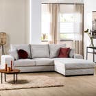 DP-Home Hoekbank Jeffrey Rechts Ribstof - Naturel