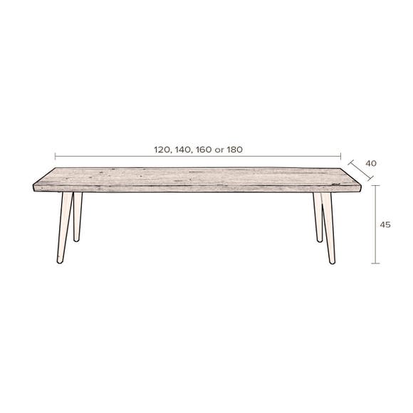 Dutchbone Eettafelbank ALAGON 160X40cm