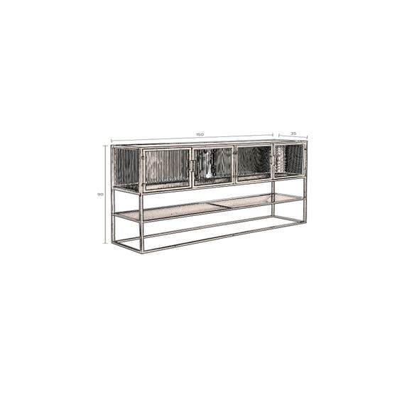 Dutchbone Dressoir BOLI Hoog Zwart