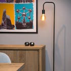 Lucide LORIN - Vloerlamp - 1xE27 - Zwart
