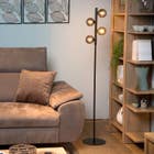 Lucide TYCHO - Vloerlamp - 4xG9 - Zwart