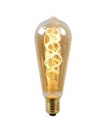 Lucide LED Bulb - Filament lamp - Ø 6,4 cm - LED Dimb. - E27 - 1x5W 2200K - Amber