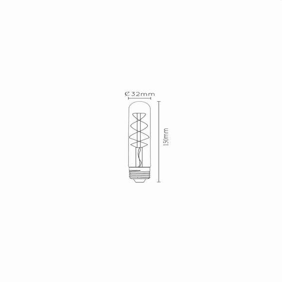 Lucide LED Bulb - Filament lamp - Ø 3 cm - LED Dimb. - E27 - 1x5W 2200K - Amber