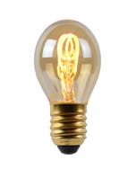 Lucide LED Bulb - Filament lamp - Ø 4,5 cm - LED Dimb. - E27 - 1x3W 2200K - Amber