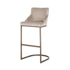 Richmond Barstoel Bolton - Khaki Velvet / Brushed Gold 
