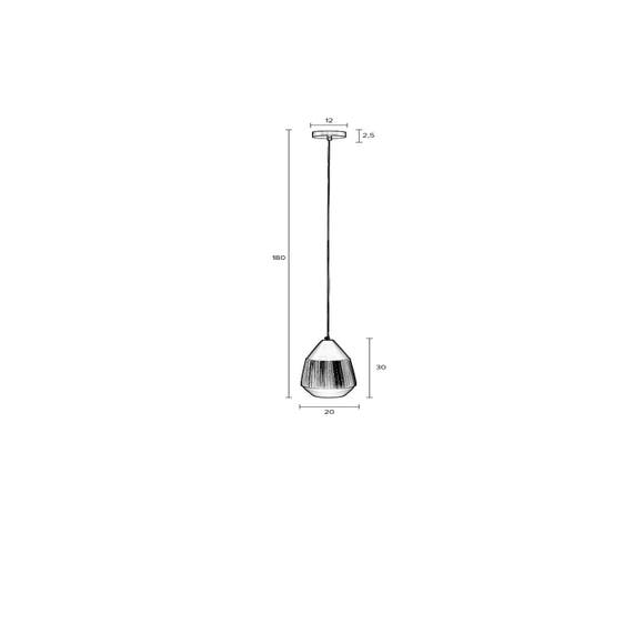 Maison Bobby Hanglamp Aysa Tall - Zwart