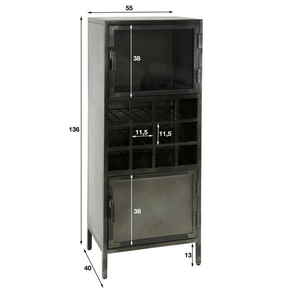 Reefs Interior Wijnkast Ruff metal