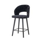 Richmond Barstoel Savoy - Black Chenille - 100 cm