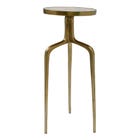 PTMD Bijzettafel Enter Brass L - Bruin 