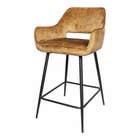 PTMD Barstoel Fal Low Velvet - Rust