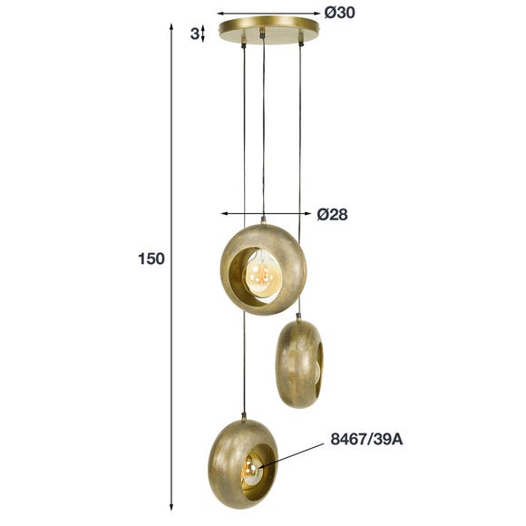 Reefs Interior Hanglamp Track Getrapt 3L