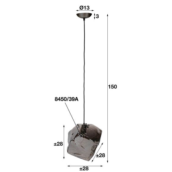 Reefs Interior Hanglamp Rock Chromed 1L