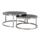 Richmond Salontafel Blackbone silver - set van 2