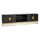 Richmond - TV-dressoir 220 Blackbone goud 4-deuren