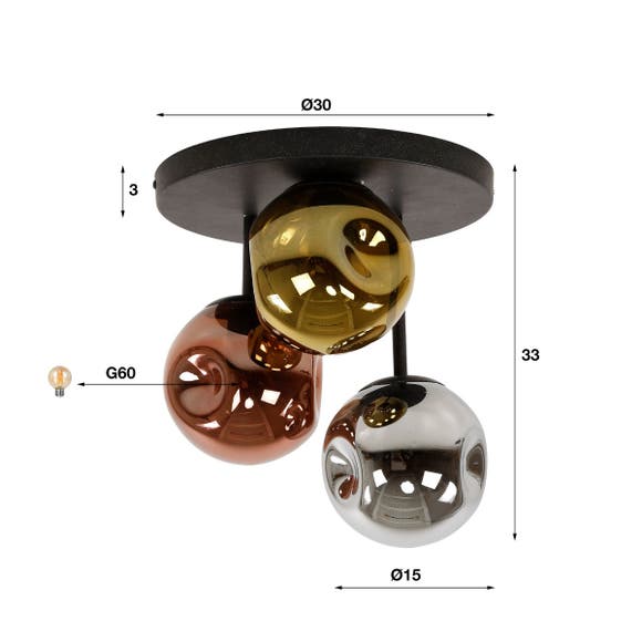 Reefs Interior Plafondlamp Stellar - 3L