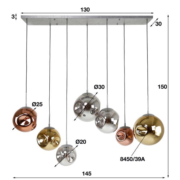 Reefs Interior Hanglamp Stellar 4+3