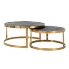 Richmond Salontafel Blackbone gold - set van 2