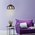 Lucide DIKRA - Hanglamp - Ø 40 cm - 1xE27 - Zwart