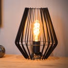 Lucide REDA - Tafellamp - Ø 22 cm - 1xE27 - Zwart
